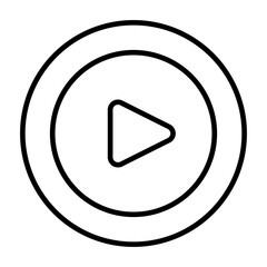 Play video or play media flat icon for apps and websites