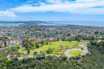 Aerial view of residential urban sprawl in San Diego, South California, USA