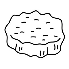 BBQ meat icon vector