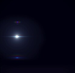 Light beam effect on black background