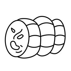 BBQ meat icon vector