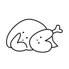 BBQ meat icon vector