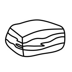 BBQ meat icon vector