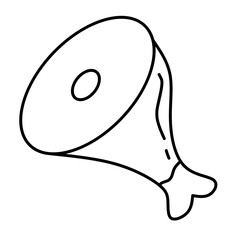BBQ meat icon vector