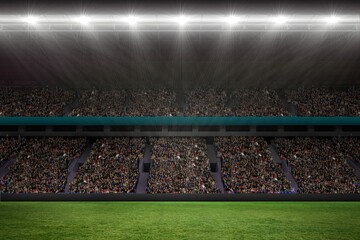 Digital image of crowded soccer stadium