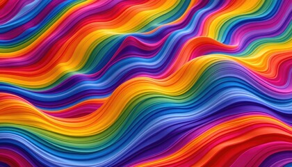 Vibrant Waves of Colorful Fluid Patterns in Rainbow Spectrum Design