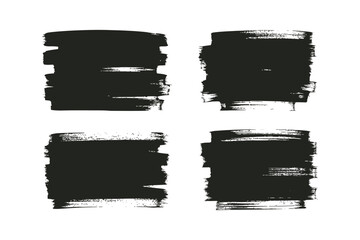 Set of universal grunge black paint background with frame. Dirty artistic design elements, boxes, frames for text.