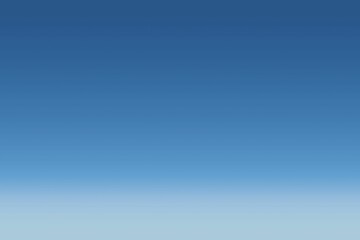 Blue gradient sky is stretching across canvas in flat design and showing smooth color transition