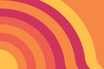 Abstract Warm Color Gradient Background Curving Stripes Design