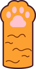 Cute Cartoon Cat Paw Element