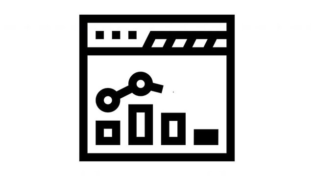 Statistics minimalist line animation