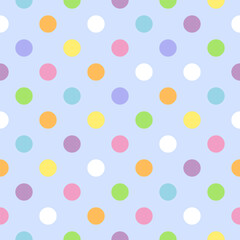 Polka Dot pattern, Colorful seamless texture.