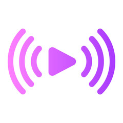 streaming gradient icon