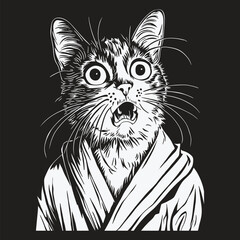 Funny Shocked Cat T-Shirt