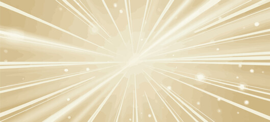 Golden sunburst with sparkling light rays ethereal