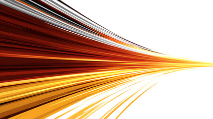 Abstract streaks of fiery orange and yellow light zoom into the distance against a black background