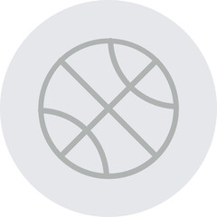 Obraz premium Basketball Vector Line Grey Circle Grey