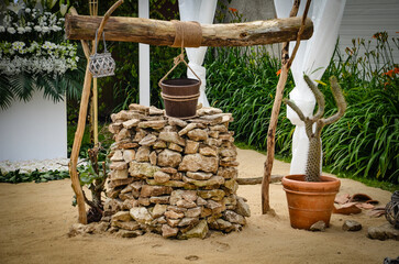 Dziewkowice June 19, 2025, altar for the Body of Christ, stony well and sand