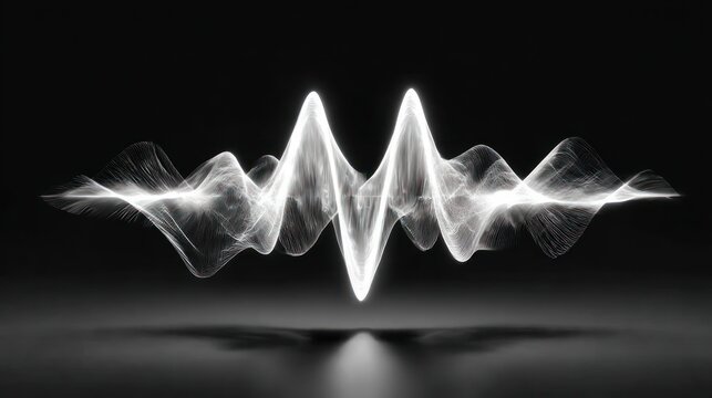 Abstract wave form on dark background