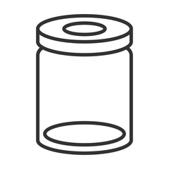 Jar Icon Outline Style. Vector Illustration Design