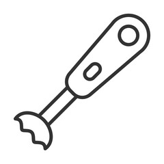 Hand Blender Icon Outline Style. Vector Illustration Design
