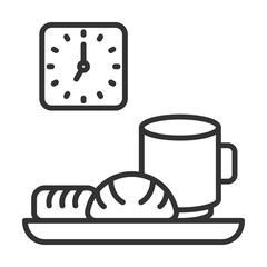Breakfast Icon Outline Style. Vector Illustration Design