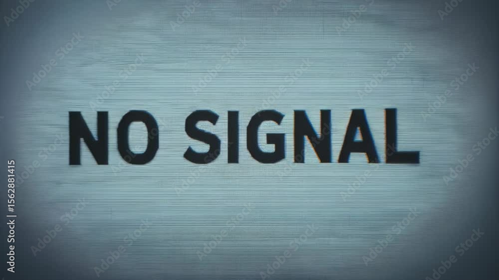 Leinwandbilder static television screen displaying a 'no signal' message with a textured dark background