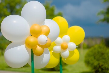 colorful balloons on the sky