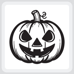 Spooky Halloween Pumpkin Graphic for Design Projects