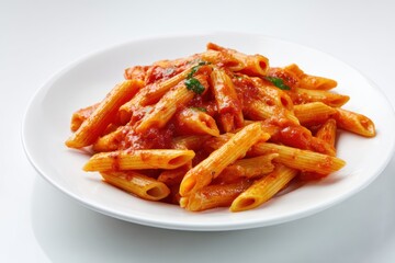 Pasta dish of penne with tomato sauce