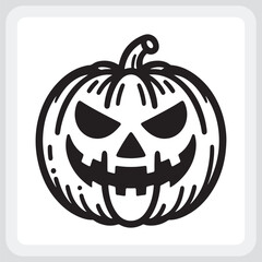 Spooky Halloween Pumpkin Graphic for Design Projects