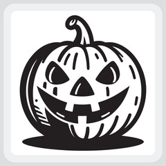 Spooky Halloween Pumpkin Graphic for Design Projects