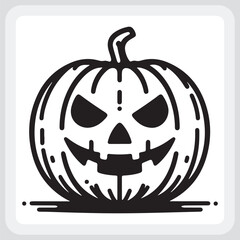 Spooky Halloween Pumpkin Graphic for Design Projects
