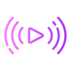 streaming gradient icon
