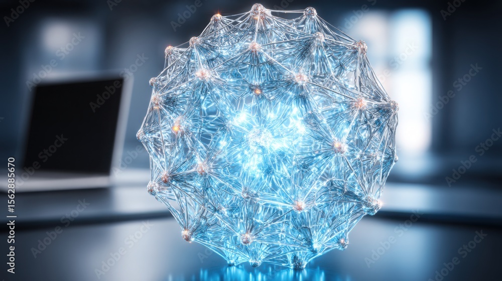 Poster sphere of light symbolizing hope and new beginnings in the context of economic indicators and consum