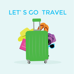 vector illustration of a travel suitcase