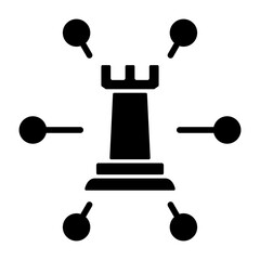 Strategic Alignment Modern Solid Style Vector Icon