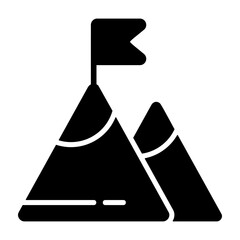 Mission Modern Solid Style Vector Icon