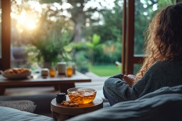 Cultivating wellness: A person takes fish oil supplements as part of a healthy routine for vitality and optimal health, Generative AI