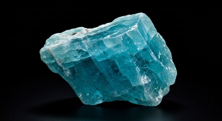 Obraz premium 輝く青緑色蛍石 神秘的質感 精密撮影