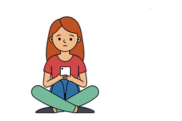 Digital Embrace: A young person engrossed in a mobile screen, showcasing the modern connectivity that has reshaped interactions.