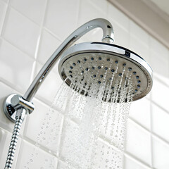 shower head with water drops