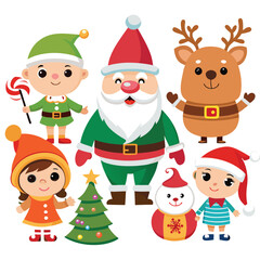 Fototapeta premium Jolly santa claus on the move