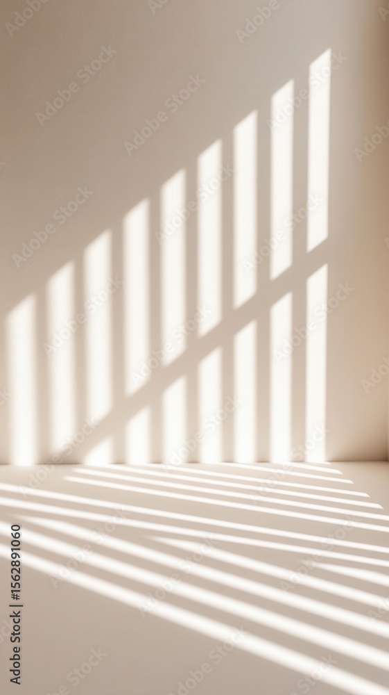 Poster window shadow creating pattern abstract geometric an on flowing white fabric, perfect for background