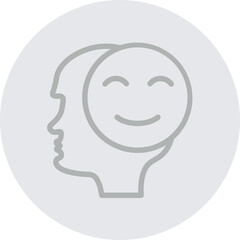 Good Thoughts Vector Line Grey Circle Grey