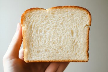 Person avoiding white bread for health reasons, making mindful food choices for well-being, Generative AI
