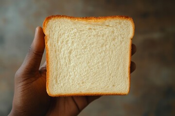 Person avoiding white bread for health reasons, making mindful food choices for well-being, Generative AI