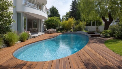 Fototapeta premium Modern house with pool