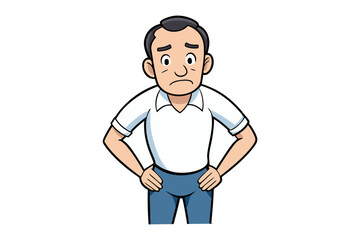 Sadness in the Portrait: A portrait capturing a man's sorrow and expressing emotional vulnerability. The artwork uses light colors.