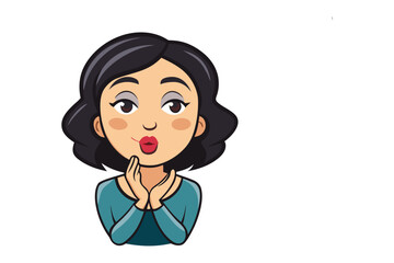 Whimsical thought: This captivating portrait captures a young woman, eyes fixed on some unknown horizon, lost in a moment of contemplation. Her serene expression and playful pout create a delightful.